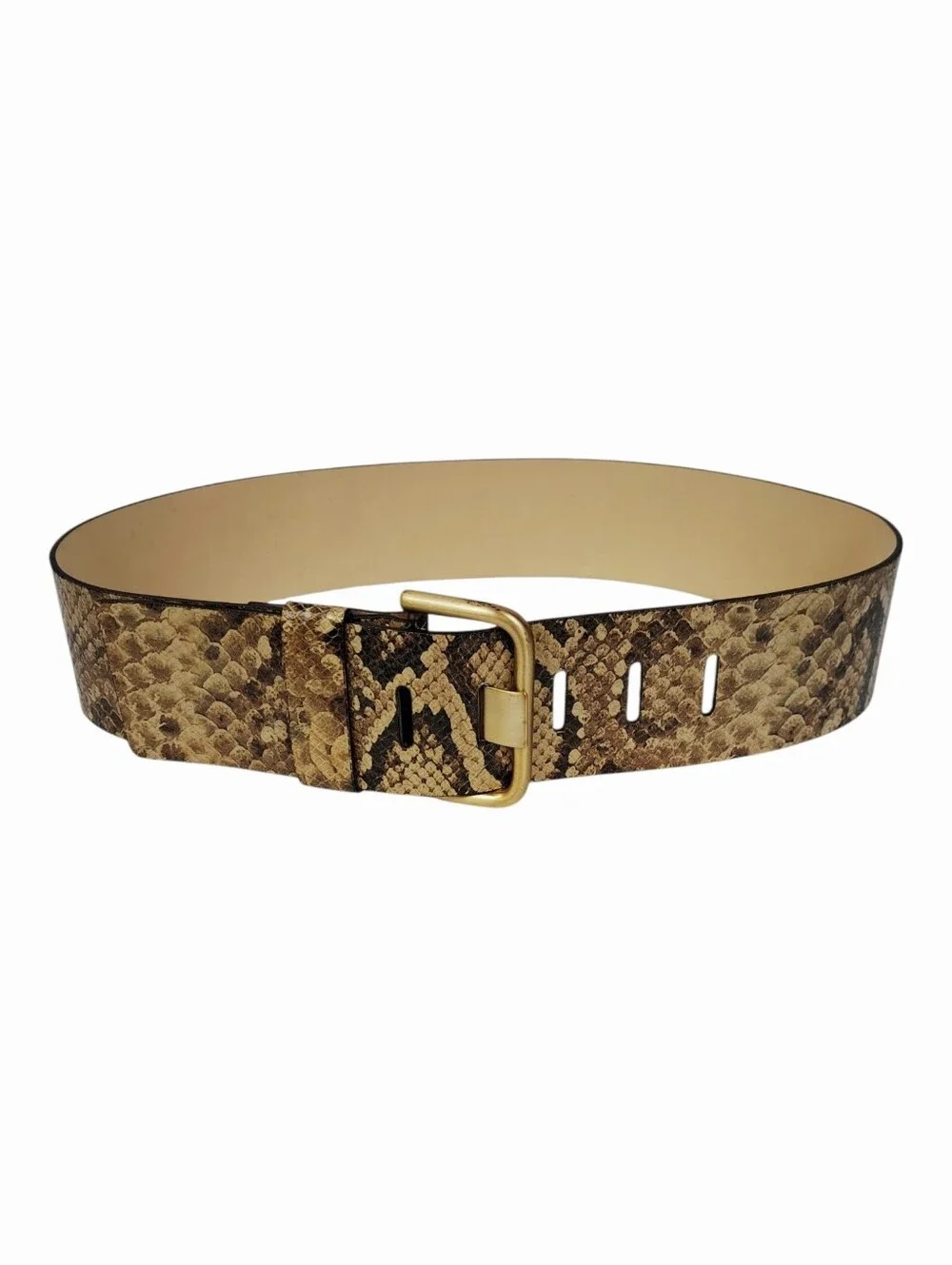 Banana Republic Snake Print Belt with Gold Buckle Size Small Banana Republic Snake Print Belt with Gold Buckle Size Small  main image 4